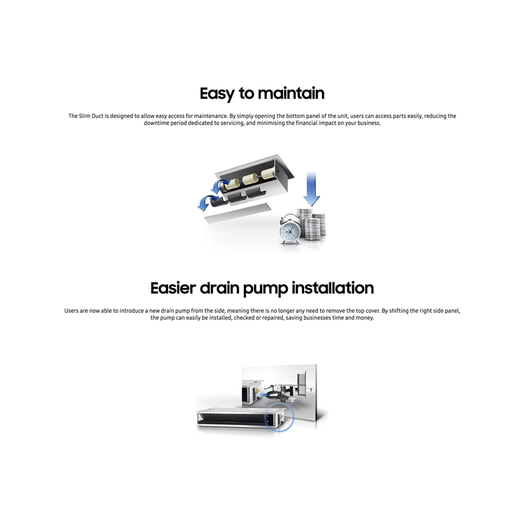 Samsung CAC Ceiling Duct Inverter R410A 3 PK - AC071TNMDKC/EA